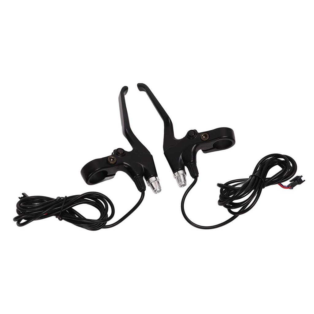 Ongwan Electric Bicycle Brake Lever Set (Left and Right), Aluminum, Waterproof, Brake Handle Grips, 22mm Handlebar, Black