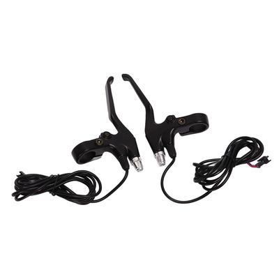 Ongwan Electric Bicycle Brake Lever Set (Left and Right), Aluminum, Waterproof, Brake Handle Grips, 22mm Handlebar, Black