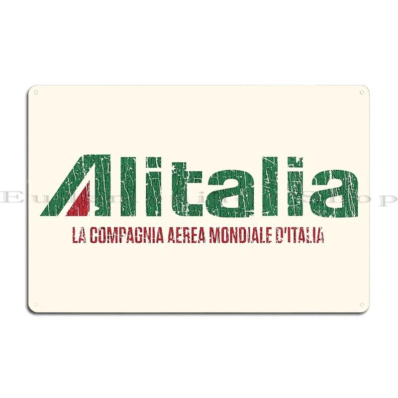 

Alitalia Italy S World Airline 1946 Metal Sign Bar Cave Plaques Personalized Party PaintingTin Sign Poster 20x30cm（7.8x11.8inch）