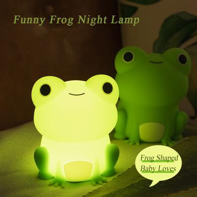D5 Nachtlampe für Kinder Frosch Silikon Schlaf-Nachtlicht Dimmbar Timer Wiederaufladbar Buntes Licht Raumdeko Kindergeschenke