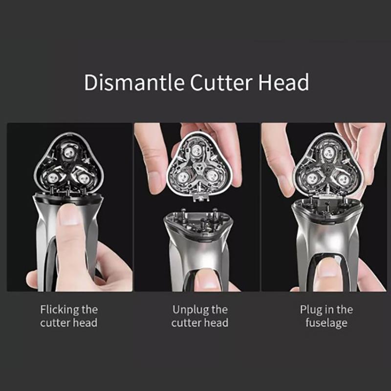 Rasierkopf für Enchen Blackstone / Blackstone Pro Elektrorasierer Doppelschichtklinge Stahlklingenkopf