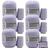 6 Pcs Cashmere Blend Yarn Worsted Weight Bundle for Coats Machine Washable Ultra Soft Knitting Crochet Yarn DIY Crafts