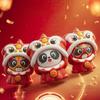 Chinese-Style Lion Dance Panda Face-Changing Toy Dolls, Pressable Funny Face Masks, Sichuan Opera Puppets