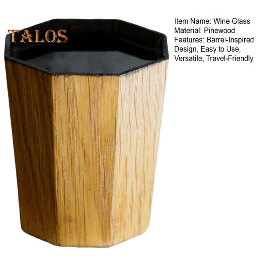 Whiskey Svatý grál Dřevěná sklenice na whiskey Unikátní pohár na bourbon Sklenice na pití inspirovaná sudem Dárky pro milovníky bourbonu a koktejlové nadšence