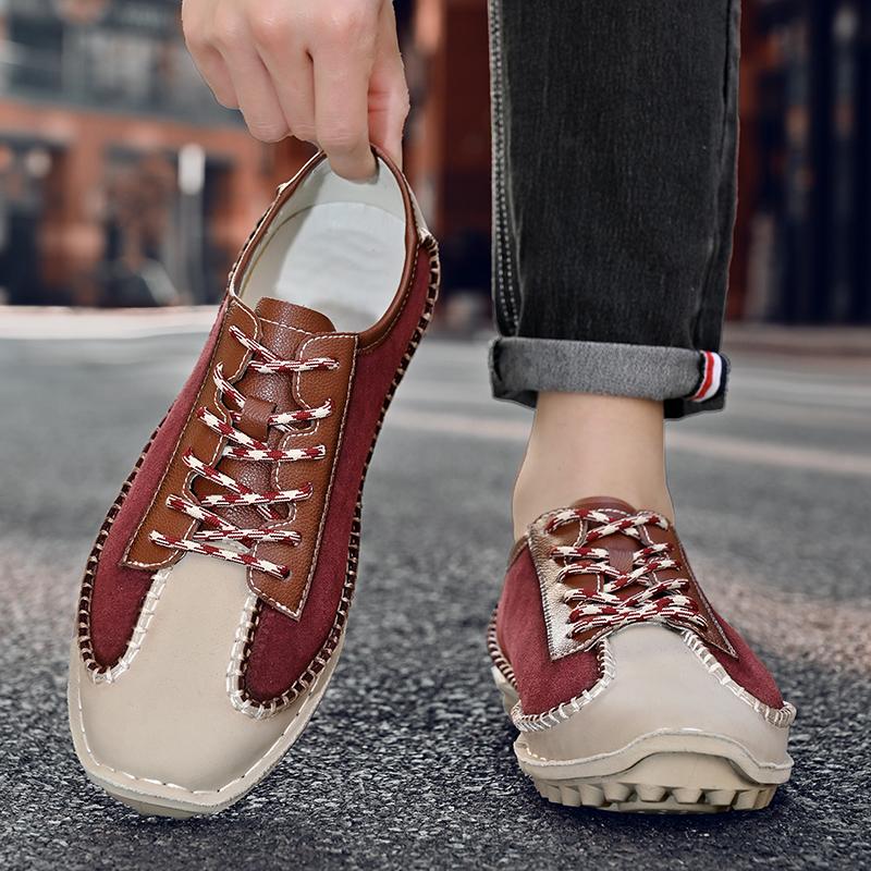 Zapatos de Hombre Estilo Británico Tendencia Zapatos Casuales Cómodos Zapatillas de Hombre para Exterior Mocasines Zapatos Planos de Hombre