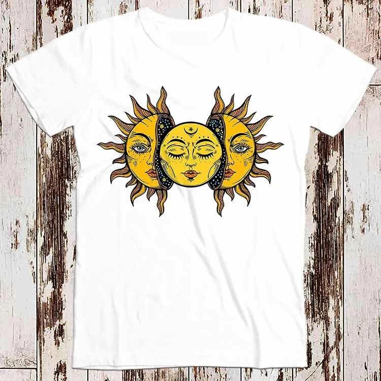 Moon Inside of The Sun Tarot Psychedelic T Shirt 8586 2XL