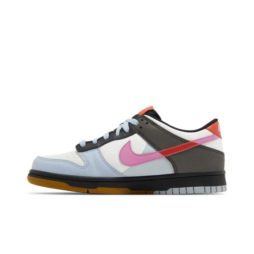 Nike Dunk Low Grade School 'Dance' (Unisex) Summit White / Light Armory Blue / Black / Playful Pink Kids' Skateboarding Shoes FJ2686 100