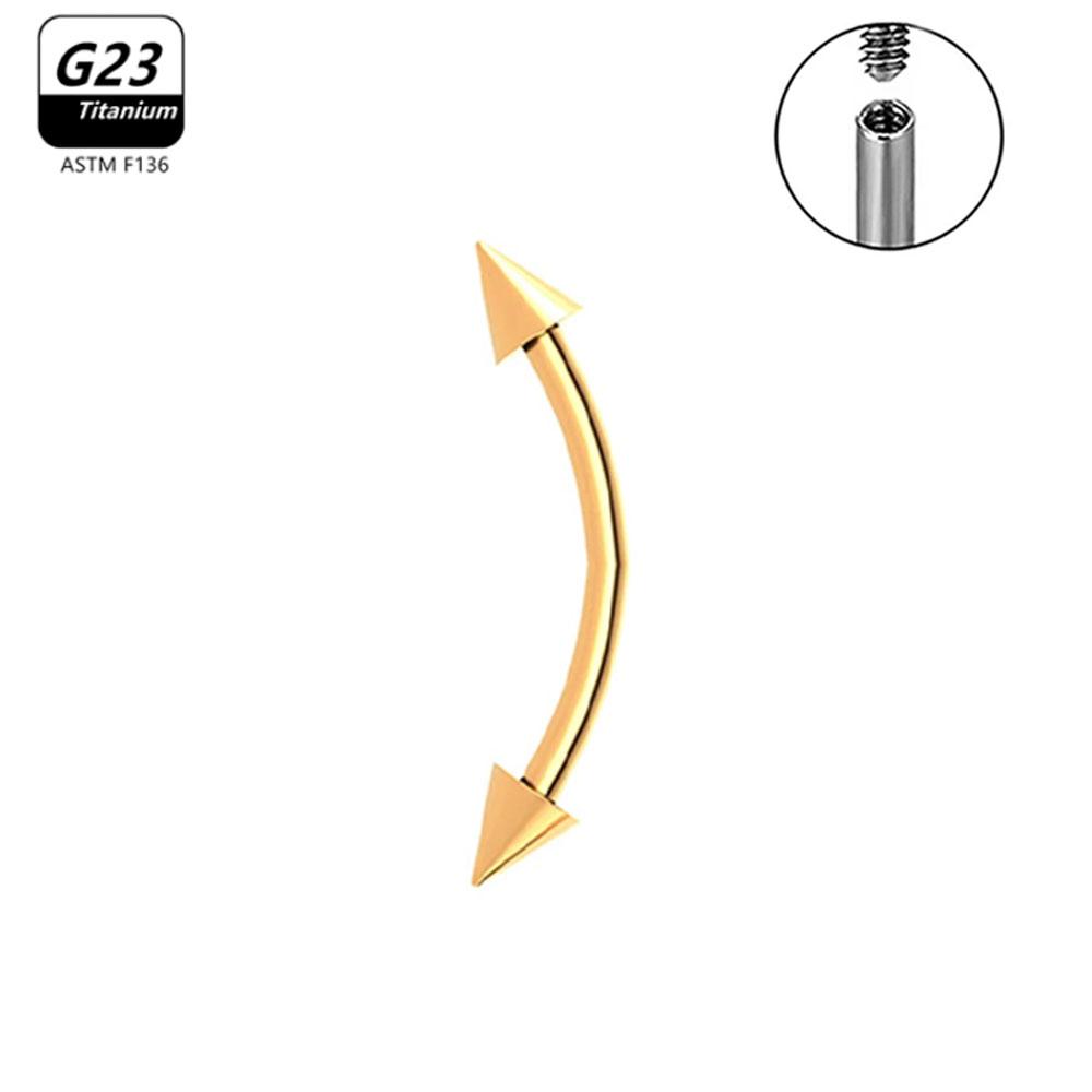 1/5/50 szt. Tytan G23 ASTM-F136 Piercingi Brwi kolczyk cyrkonia Gwint wewnętrzny Brwi Ciało Cyrkonia Hurt