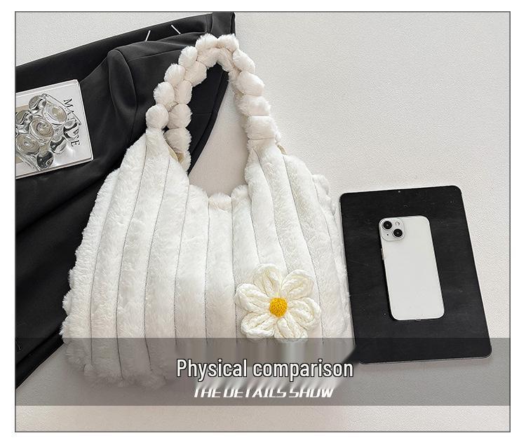 2025 Mori Style Plush Shoulder Bag - Sweet Girl Autumn/Winter Versatile Handheld Bucket Bag