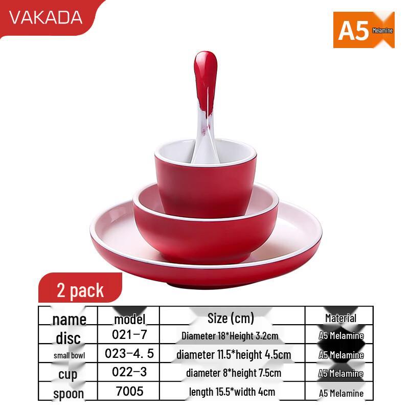 VAKADA Round Melamine Soup Plate