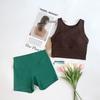 Women's Nude Feel Integrated Sports Bra Yoga Vest - Breathable, Shockproof, with Fixed Chest Pad