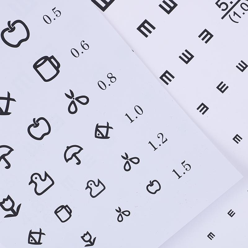 Wandgemonteerde Waterdichte Oogkaart Testkaart Visuele Testkaart Voor Ziekenhuis