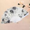 Chinese Style Hand Held Flower Fan Flower Pattern Chinese Dance Fan Bamboo Folding Fan  Party