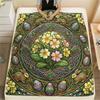 1Pc Easter Print Flannel Blanket, High quality Comfortable for All Seasons, Home Decor, Warmth and Comfort, Perfect for Christmas Gifts W6