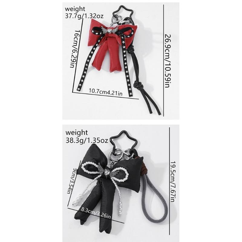 Lovely Heart Wing Keychain Bows Keyring Korean Styles Bag Charm Bag Pendant Ornaments Star Car Keychain Decorations