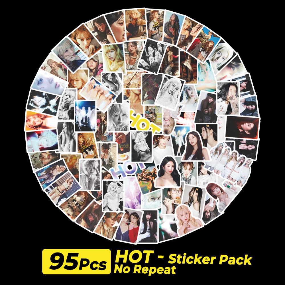 In Stock: LE SSERAFIM HOT Album Graffiti Stickers - 95 Sheets, KPOP Girl Group Decor