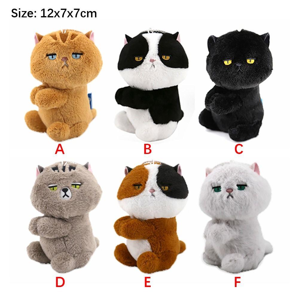Portable Plush Keychain Cat Cartoon Keyring Plush Doll