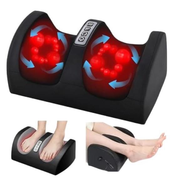 Foot Care with Heated Lightweight and Compact 3 Massage Ball Rotation Quiet Soles of Feet and and a Warranty from the Japanese NOSA DESIGN Heater,