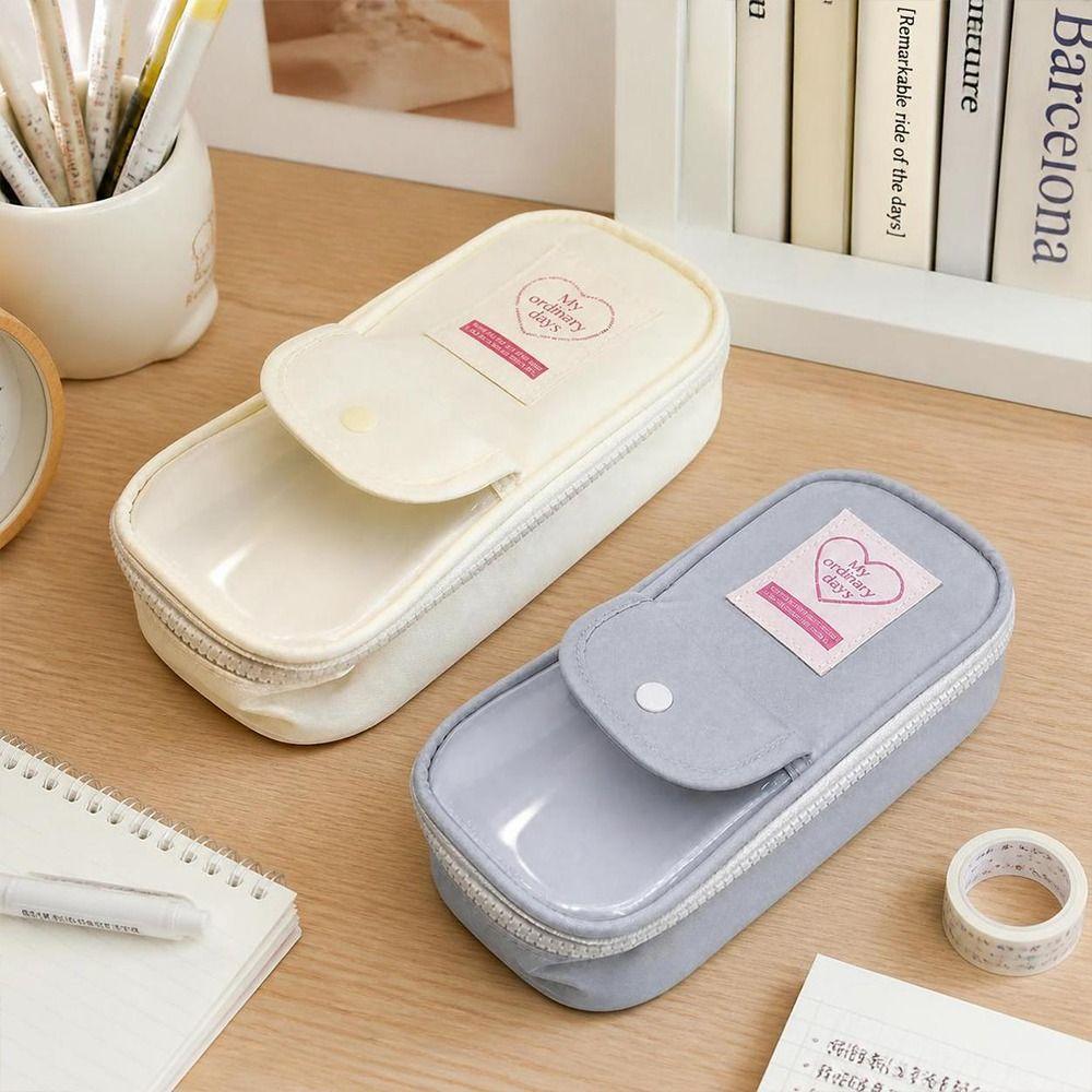 Large Capacity Pencil Case Lightweight Stationery Storage Bag Versatile Pencil Bag