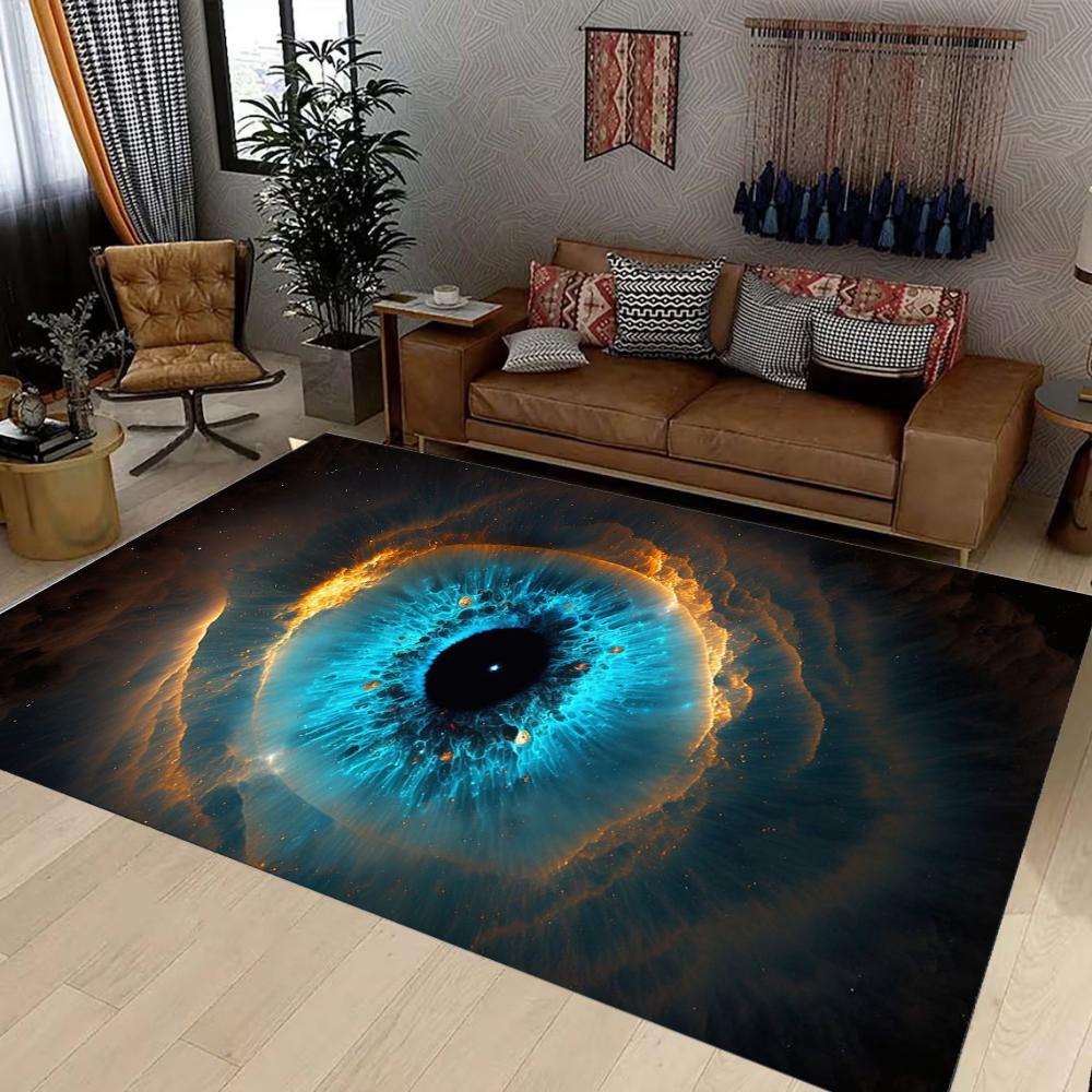 Kosmischer Galaxie Wohnzimmerteppich Spiralloch-Design Heimdeko Teppich Weiche rutschfeste Bodenmatte für Wohnzimmer Schlafzimmer