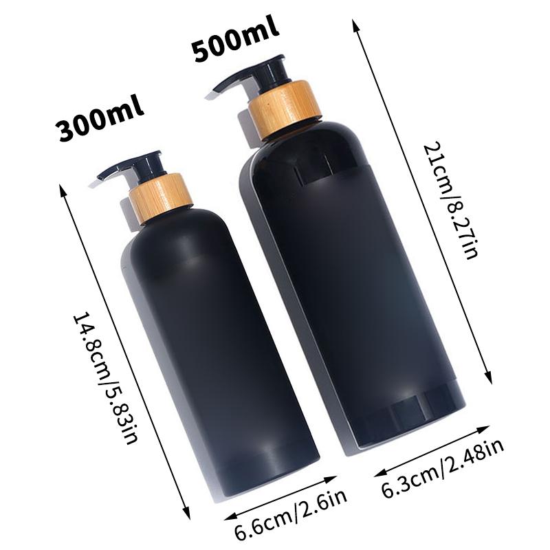300/500 ml bambusový dávkovač s pumpičkou do kúpeľne, na misku pre domáce zvieratá, mydlo na riad, prázdna fľaša, na doplnenie pleťového mlieka, sprchový gél, tekutý, matná nádoba