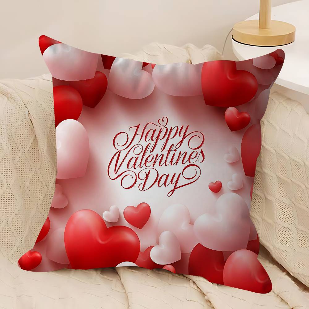Valentines Day Pillowcase Toon Gift Cushion Cover Bedroom Home Sofa Chair Seat Decor Pillow Case