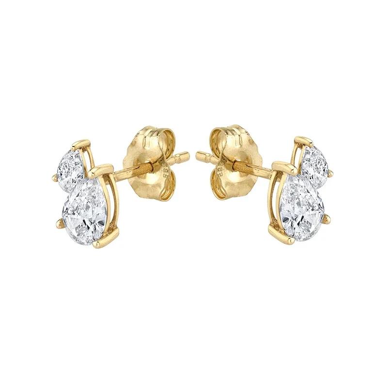 Gold color Hoop Earrings For Women Fashion CZ Zircon Piercing Women's Stud Dangle Earrings 2022 Jewelry Wholesale