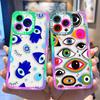 Funny Lucky Blue Evil Eye Clear Phone Case For VIVO Y400 Y100 Y75 Y51 Y50 Y36 Y35 Y28 Y22S Y21 Y20 Y19S Y17S Y16 Y15S Y04 Case