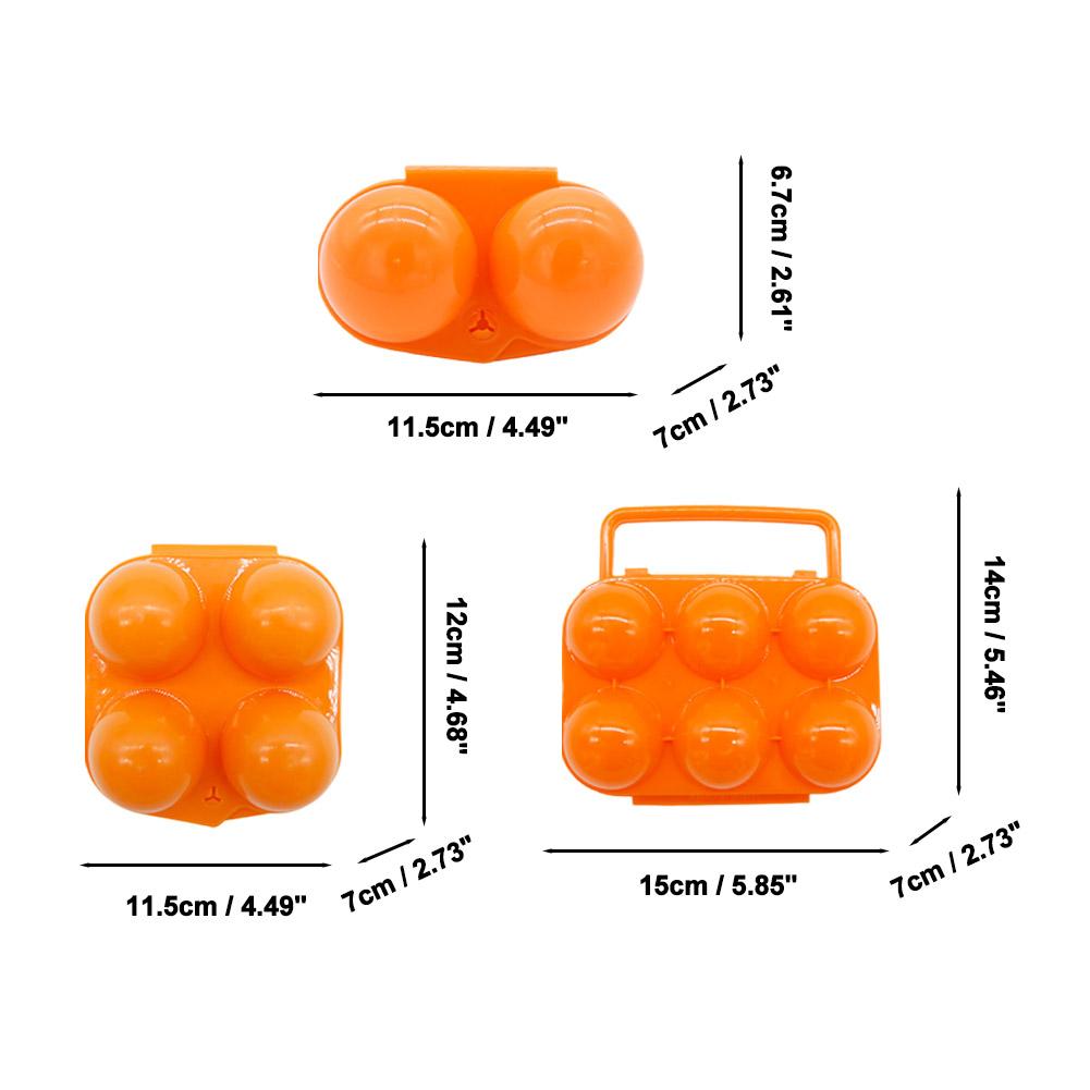 2/4/6 Grid Egg Storage Box Portable Egg Holder Container for Outdoor Camping Picnic Eggs Box Case Kitchen Organizer Case