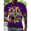 New Casual and Versatile High-quality Men's 3D Fun and Personalized Printed Animal Short Sleeved T-shirt
