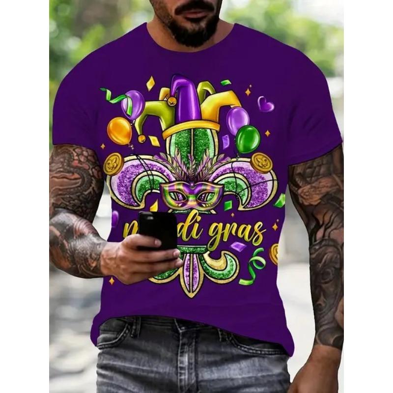 New Casual and Versatile High-quality Men's 3D Fun and Personalized Printed Animal Short Sleeved T-shirt
