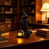 Witches Lamp Gothics Decors,Witches Table Lamp with LED Lantern,Unique Night Lights for Bedroom Desk Halloween Home Decors