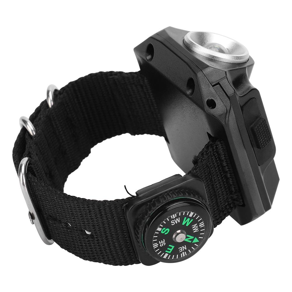 Wrist LED Light Hand Flashlight with Display Electronic Watch MultiFunctional Watch Light