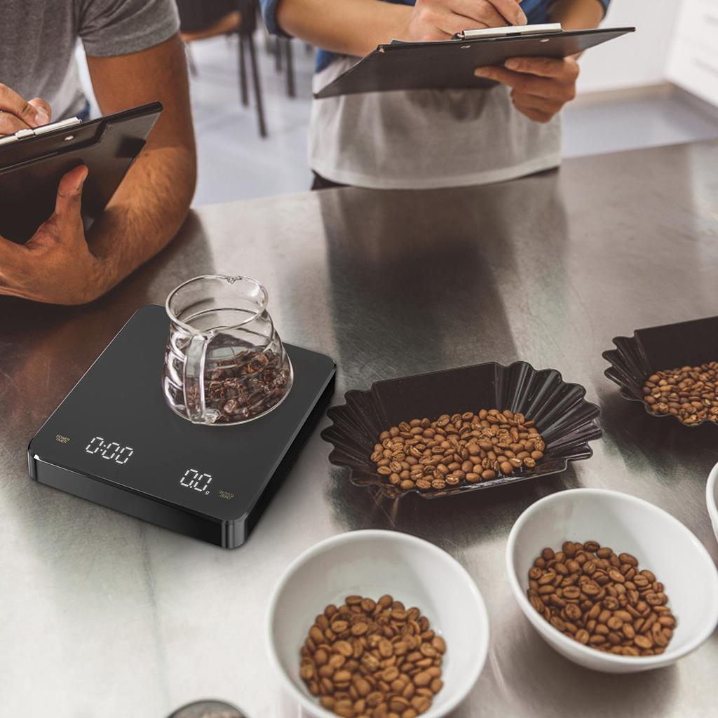 Rechargeable Coffee Scale (With Timer), Accurate 0g (3kg/0.01g) Scale For Coffee, Portable Digital Kitchen Scale (With Timer)