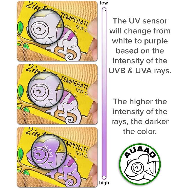 2-in-1 Reptile UV Light Meter Detector Sensor Tester to Detect The UVA/UVB Intensity Emitted by Reptile UVA UVB Lamp, Thermometer to Measure The