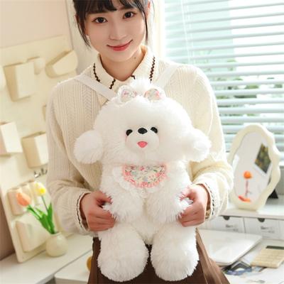 Celebrity Cute Pet Dog Plush Backpack Westie Dog Crossbody Bag Bichon Frise Labrador Shoulder Bag Girl Gifts