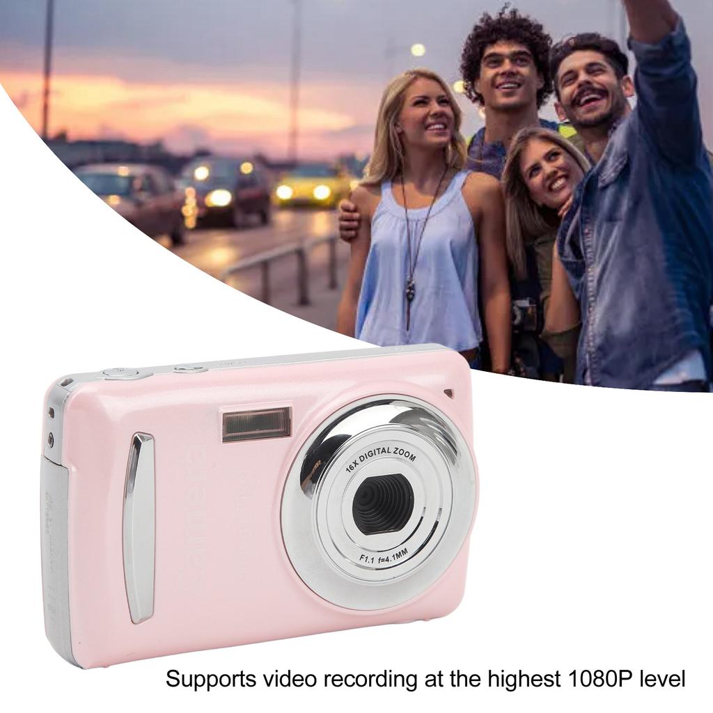 2.4 In Portable Camera 16X Digital Zoom 1080P 16MP Auto Focus Multi Axis Stabilization Digital Camera for Photography Video