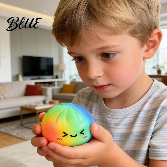 Non-Sticky Decompression Gadget Colorful Steamed Bun Squeeze Toy Cute Slow Rising Fidget for Stress Relief Soft Kids Adults Ball