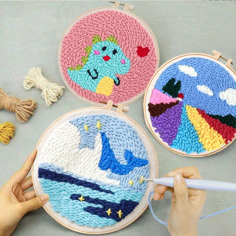 DIY výšivka děrovací jehlou Startovací sady Sedmikráska Lilie Květinová šicí sada Zábavné Snadné sady pro děrovací jehlu Pro začátečníky DIY ruční práce