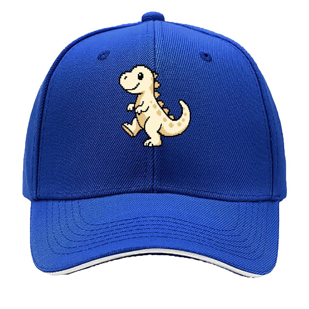 Playful Pixel Dinosaur Outline Graph Sandwich Baseball Cap Sun Cap Outdoor Workouts Hat