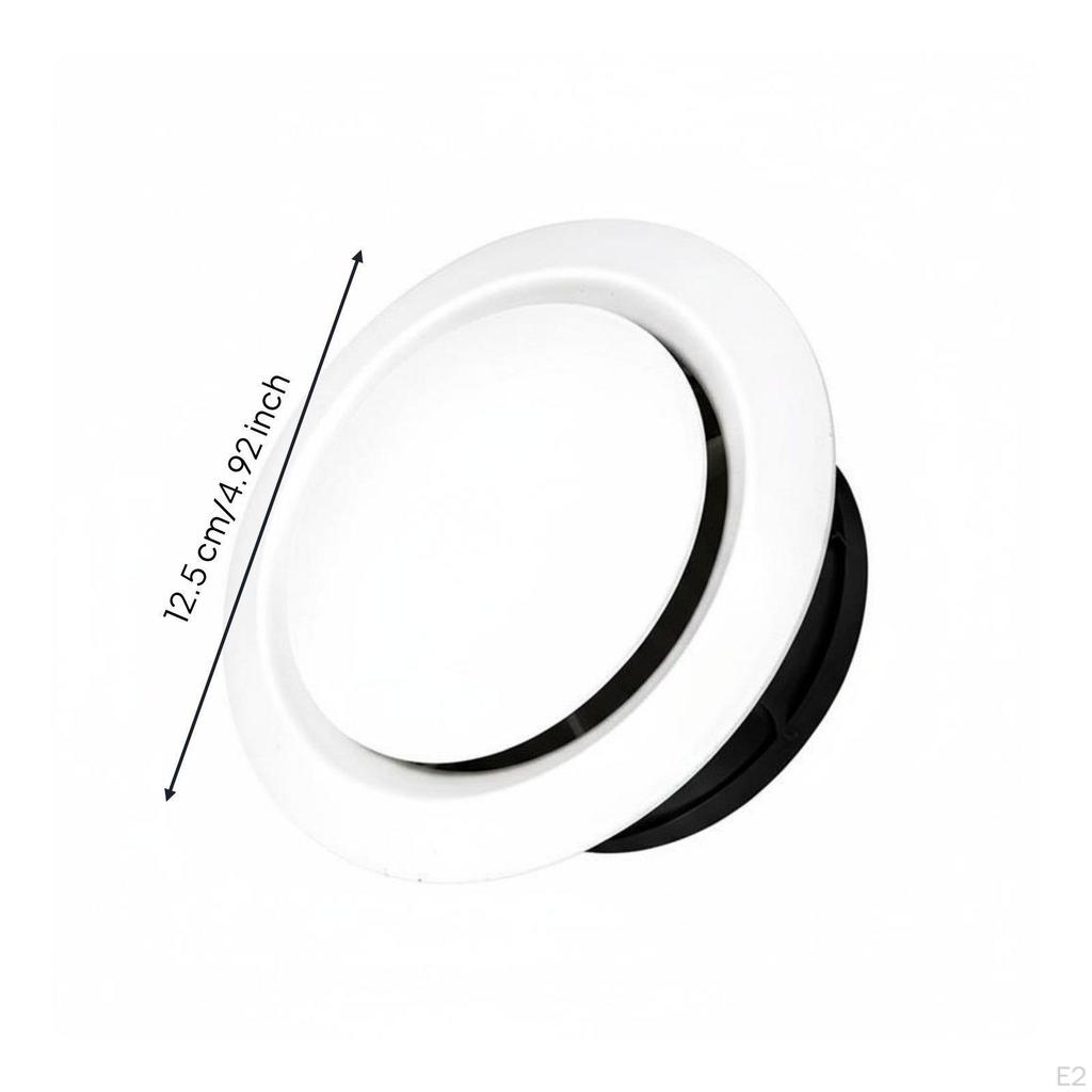 Round Adjustable Air Vent Rotary Control Outlet Ceiling Ventilation Grille for Washroom,