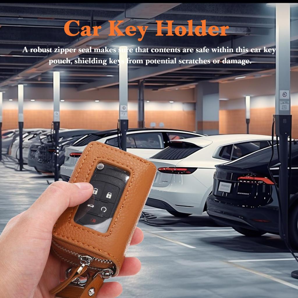 POPETPOP Key Case, Smart Key Compatible, Coin Case, Key Holder, Smart Key Case, Car,