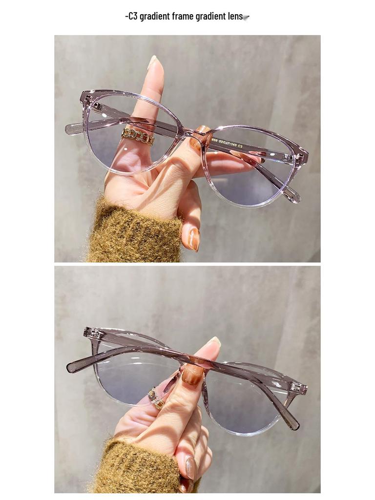 Stylish Cat Eye Gradient Sunglasses: Unisex Light Ins Street Style.