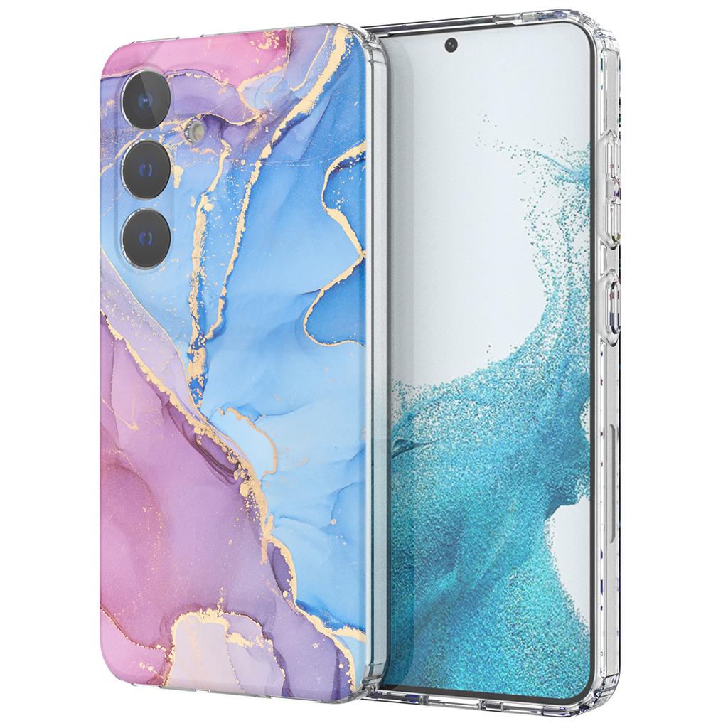 For Samsung Galaxy S24 Phone Case GW18 PC+TPU Back Cover IMD Marble Pattern