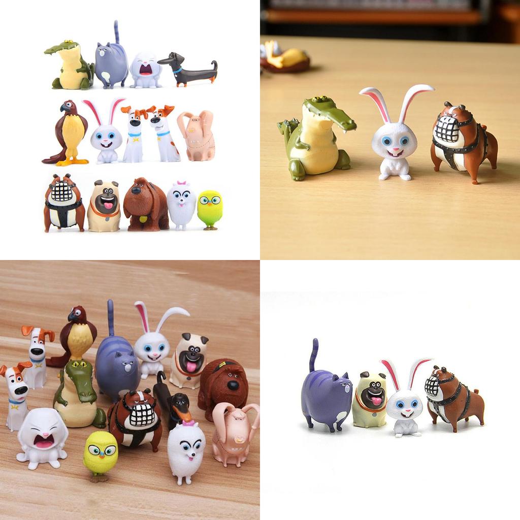 Collectible The Secret Life Of Pets Max Snowball Duke Chloe Gidget Action Figures 14 Pcs