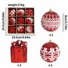Shatterproof Christmas Baubles Glitter Christmas Tree Topper Xmas Tree Hanging Ball  Holiday Party
