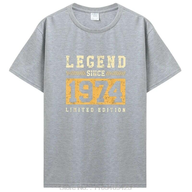 Gammal Vintage 1974 Födelsedagsdekoration Unisex Dam T-shirt Fru Make Födelsedagspresenter Ordspråk Citat Grafisk T-shirt Kläder
