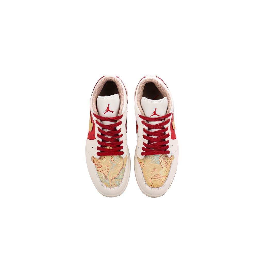 Jordan Air Jordan 1 Dan Haft Chmura Odporne na ścieranie Niskie Vintage Buty do Koszykówki Unisex 553558-169(Team1337-B)