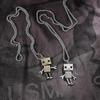 Hip Hop Robot Necklace, Unisex Couple Necklace, Retro Trend, Bronze