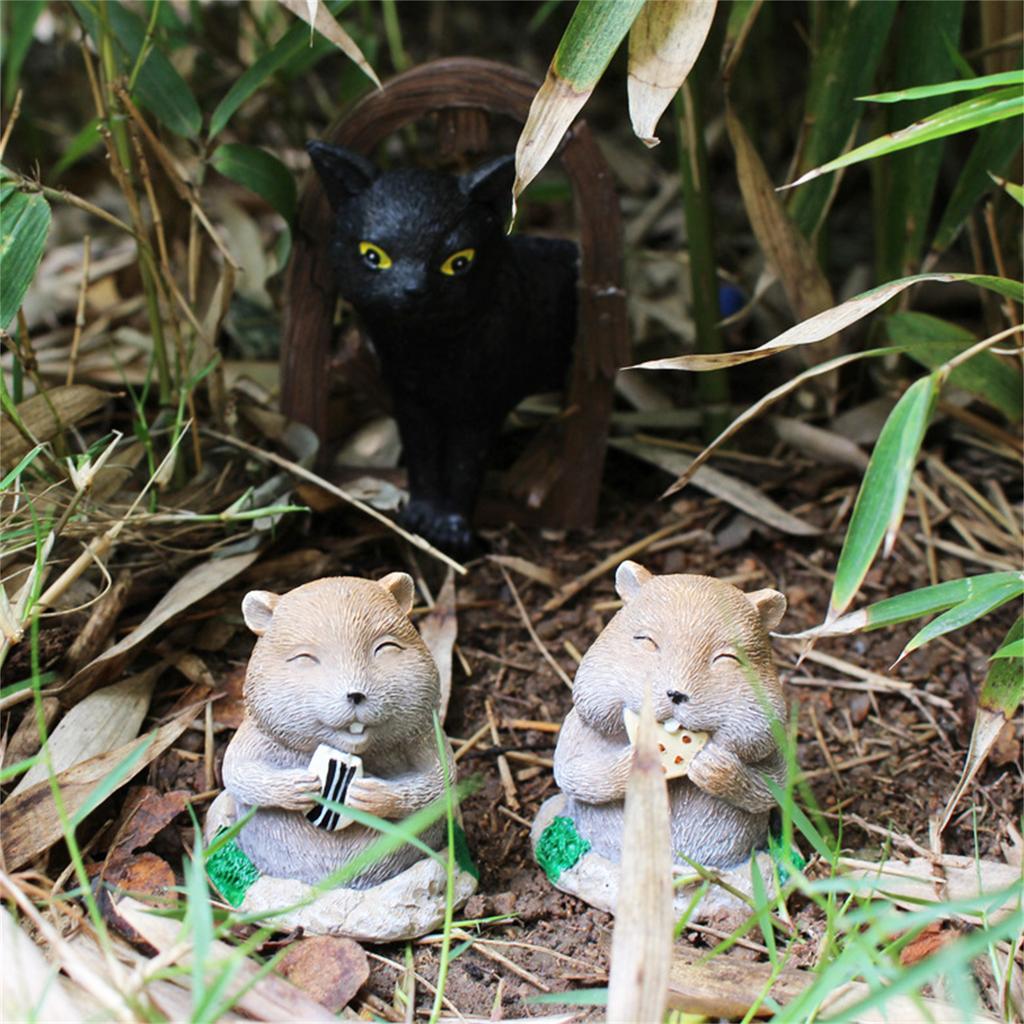Harz Katze Gopher Gartendekoration Skulptur Figuren Rasen Garten Ornament Geeignet für Außenbereich Fügt Charme Laune hinzu